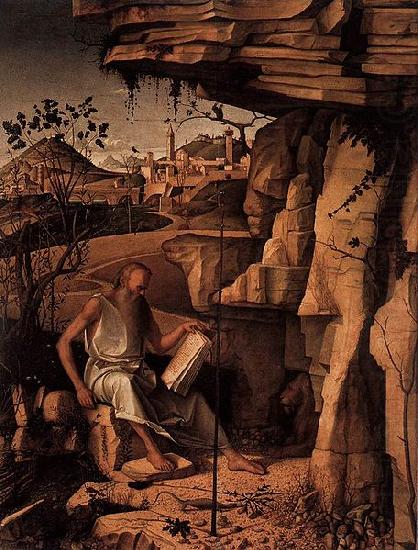 St Jerome Reading in the Countryside, Giovanni Bellini